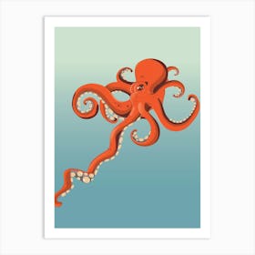 Octopus under the sea Art Print