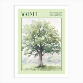 Walnut Tree Atmospheric Watercolour Painting 1 Poster Art Print