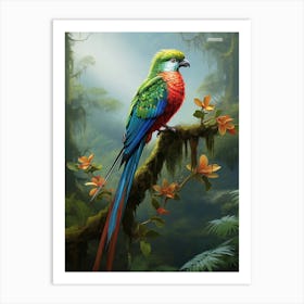 Vivid Canopy: Resplendent Quetzal Wall Print Art Print