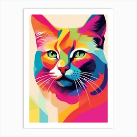 Colorful Cat 6 Art Print