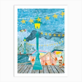 Christmas At The Docks Art Print