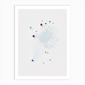 Graupel, Snowflakes, Minimal Line Drawing 1 Art Print