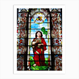 Jesus In The Church Art Print