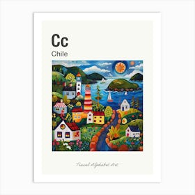 Kids Travel Alphabet  Chile 3 Art Print