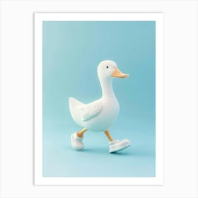 Duck With Shoes Poster