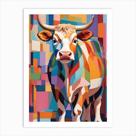 Colorful Cow 2 Art Print