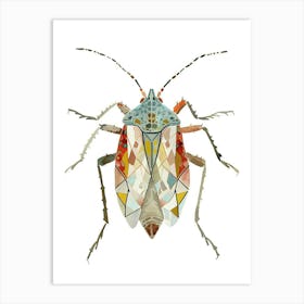 Colourful Insect Illustration Boxelder Bug 16 Art Print