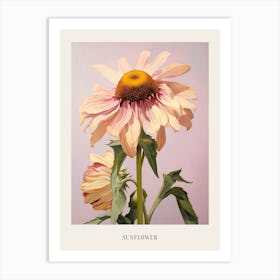 Floral Illustration Sunflower 2 Poster Art Print