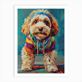 Cockapoo At The Gym Art Print