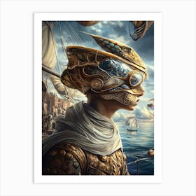 Sailor Sci-Fi Futuristic Portrait Art Print