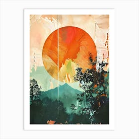 Sunset In The Mountains 16 Art Print