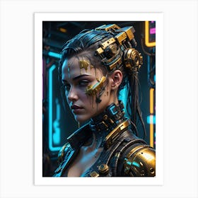 Futuristic Girl 2 Art Print