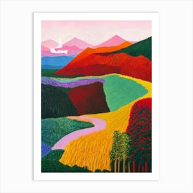 Réunion National Park France Abstract Colourful Art Print