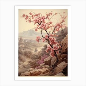 Plum Blossom Victorian Style 0 Art Print