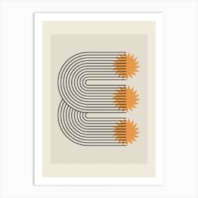 Sun And The Letter B Art Print