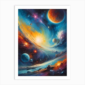 Planets In Space 8 Art Print