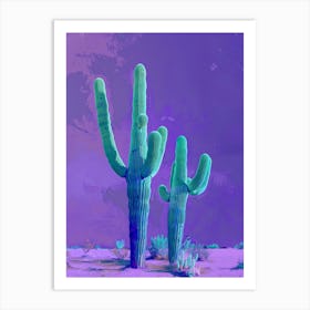 Cactus In The Desert 2 Art Print