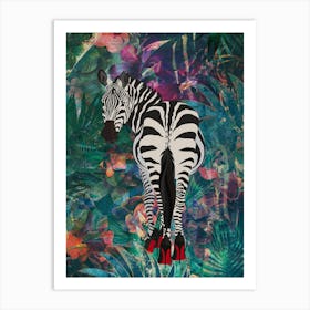 Zebra Heels Tropical Jungle Art Print