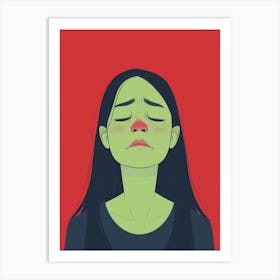 Gloomy Girl Art Print