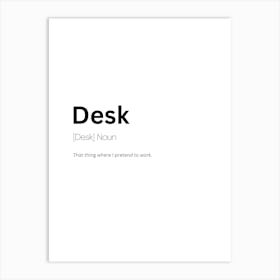 Desk Definition Meaning 1 Art Print