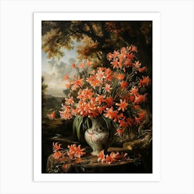 Baroque Floral Still Life Cineraria 6 Art Print