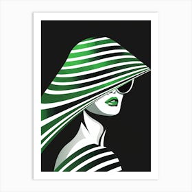 Striped Woman Art Print