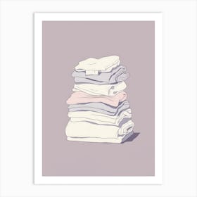 Stack Of Clothes 1 Art Print