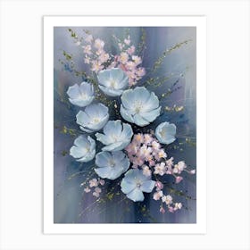 Blue Flowers 7 Art Print