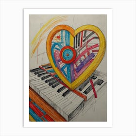 Heart Of Music 36 Art Print