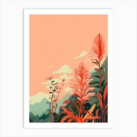 Boho Wildflower Painting Goats Beard 2 Art Print