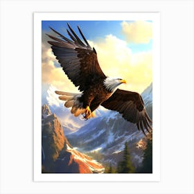 Eagle In Flight 2 Art Print