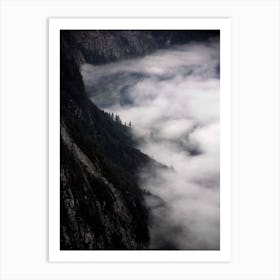Fantastic Foggy Morning In The Mountains Alpen Konigsstein Art Print