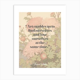 Artist Quote Thomas Merton Art Print