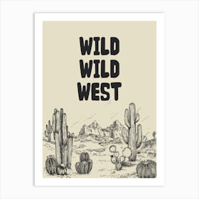 Wild Wild West Poster Rodeo Wall Art Retro Printable Southern Home Decor Cowboy Cowgirl Art Art Print