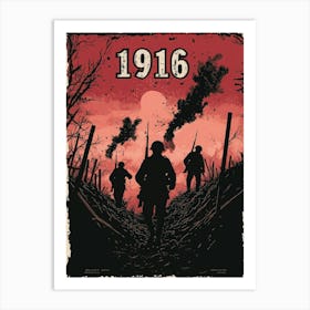 Aihrgdesign A Vintage Poster Depicting A Dramatic World War I F9711015 4fbf 48ff 8eed Ea8b3f376b30 1 Art Print