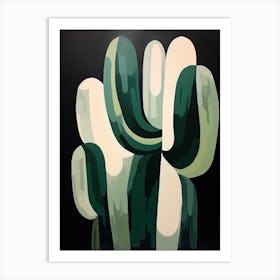 Modern Abstract Cactus Painting Trichocereus Cactus 2 Art Print