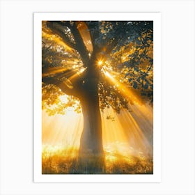 Sunrise Over A Tree 2 Art Print