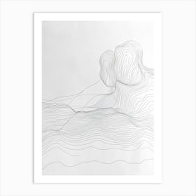 Landscape Line Drawing Art Print