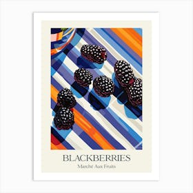 Marche Aux Fruits Blackberries Fruit Summer Illustration 2 Art Print