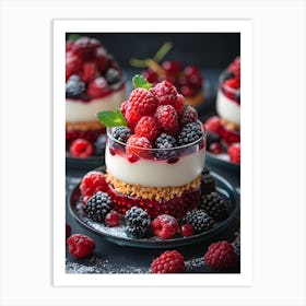 Desserts With Berries Art Print