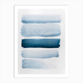 Aquarelle Meets Pencil Stripes Art Print