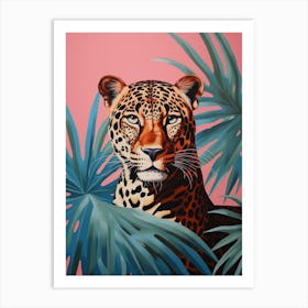 Leopard 3 Tropical Animal Portrait Art Print