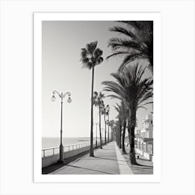 Limassol, Cyprus, Mediterranean Black And White Photography Analogue 2 Art Print
