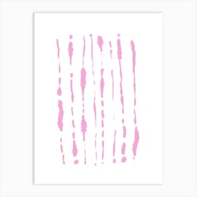 Abstract Pink Vertical Stripes – Minimalist Modern Art Art Print