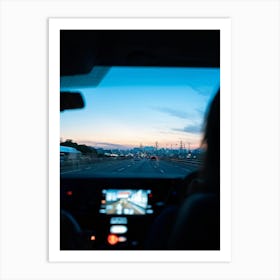 Vehicle View Transportation Drive Car Auto Mirror Vision Driver Street Landscape Traffic (4) 2 Art Print