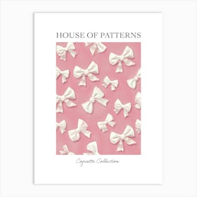 Pastel Pink Bows 2 Pattern Poster Art Print