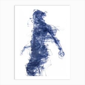 Abstract Silhouette Of A Man Running Art Print