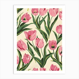 Pink Tulips Art Print