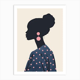 Silhouette Of African Woman 21 Art Print