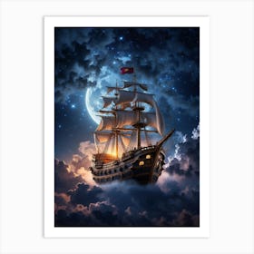 Ship In The Sky Art Print